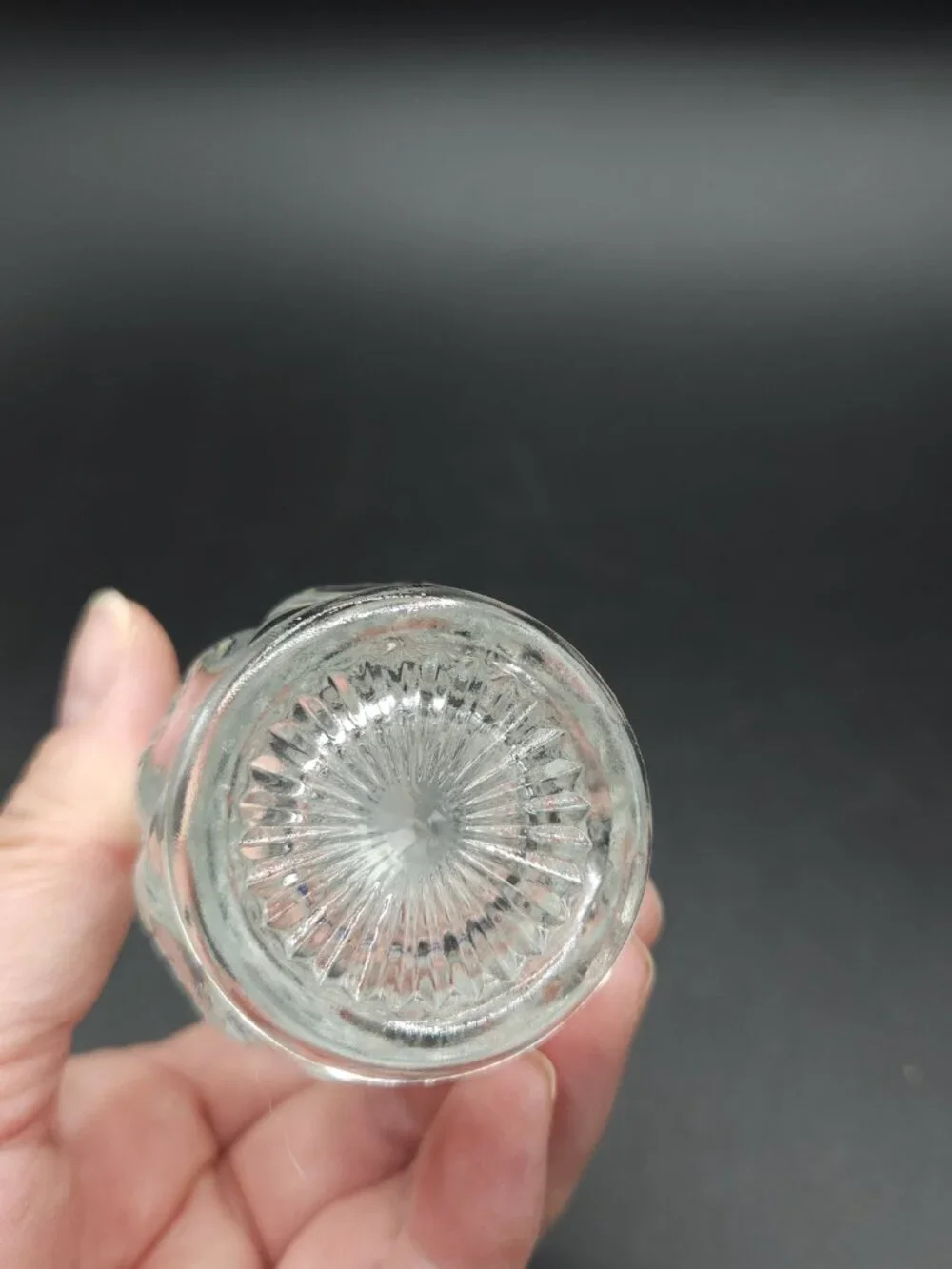 Vintage Moon and Star Pattern Clear Glass Salt or Pepper Shaker only One